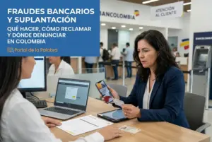 Mulher em banco analisando cartão e celular com foco no Brasil 2026