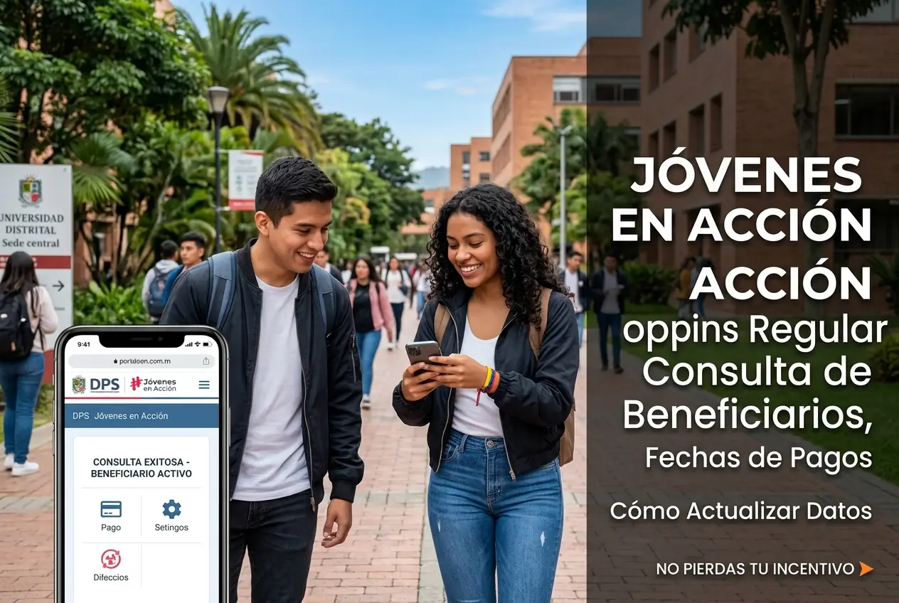 dois jovens estudantes na Universidad Distrital com programa financeiro