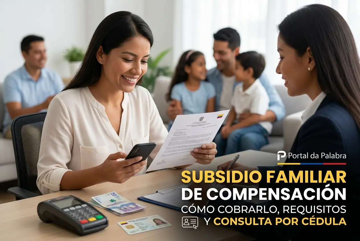 Mulher com smartphone e documento para Educação Financeira 2026